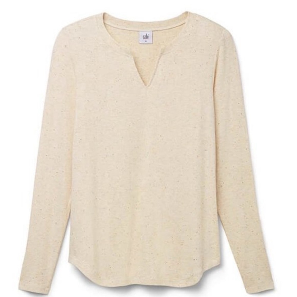 Cabi Simple T Heather Oatmeal (M)